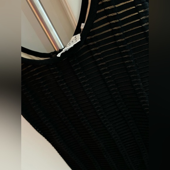 Herve Leger Black Shadow Stripe Mini Dress Size XS - Picture 3 of 5